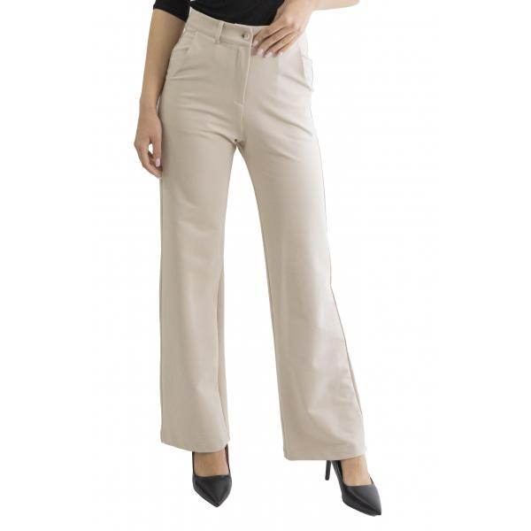 Pantalone scampanato punto milano "Giuly"
